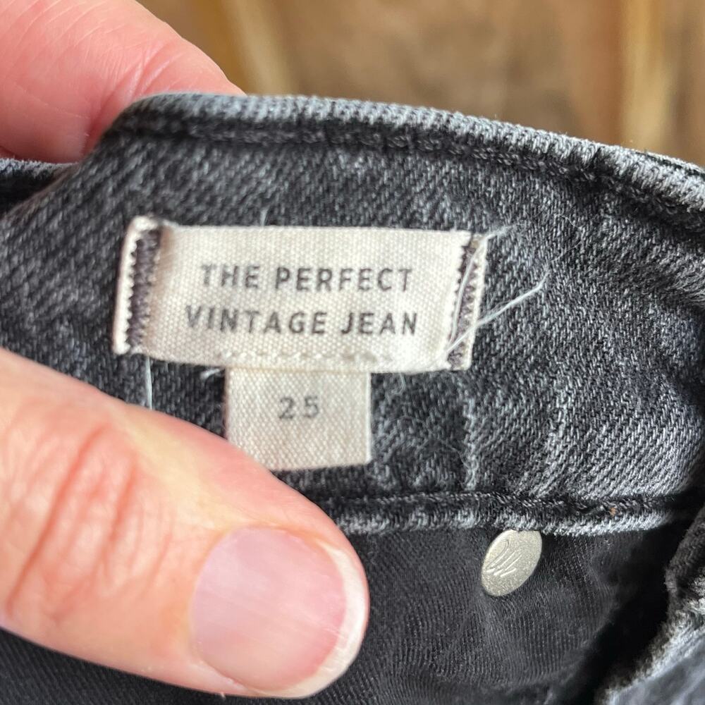 Madewell Women's Perfect Vintage Jeans Charcoal Wash Size 25 - Picture 9 of 10